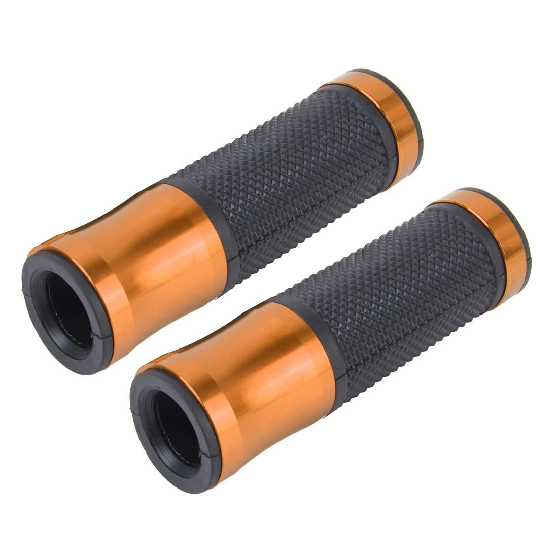 2 PCS Motorcycle Universal  Net Texture Metal Right and Left Handle Bar Grips with Rubber Cover (Blue)