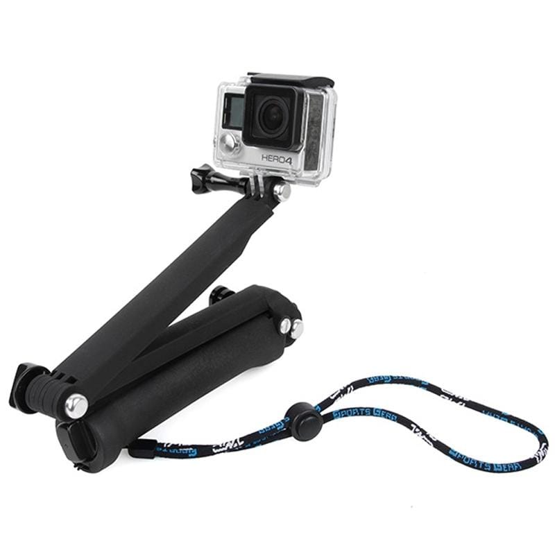 TMC HR289 3-Way Handheld Monopod + Tripod + Hand Strap Portable Magic Mount Selfie Stick for GoPro  NEW HERO /HERO6   /5 /5 Session /4 Session /4 /3+ /3 /2 /1, Xiaoyi and Other Action Cameras (Style1)