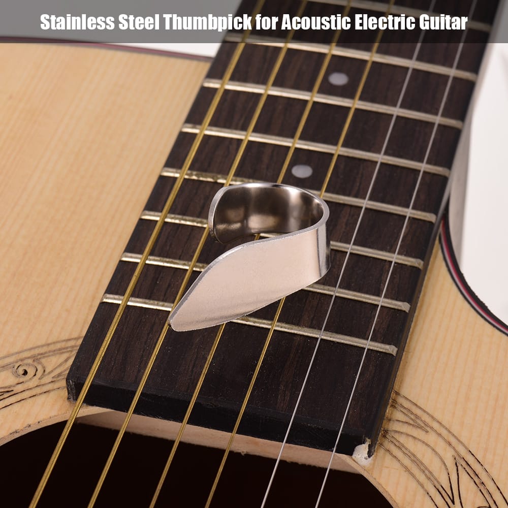 Thumb Finger Guitar Pick Stainless Steel Thumbpicks for
