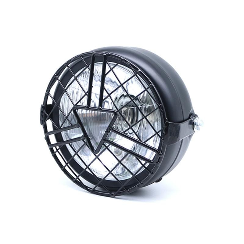 Motorcycle Arrowhead Reticular Retro Lamp LED Headlight Modification Accessories for CG125 / GN125 (White)
