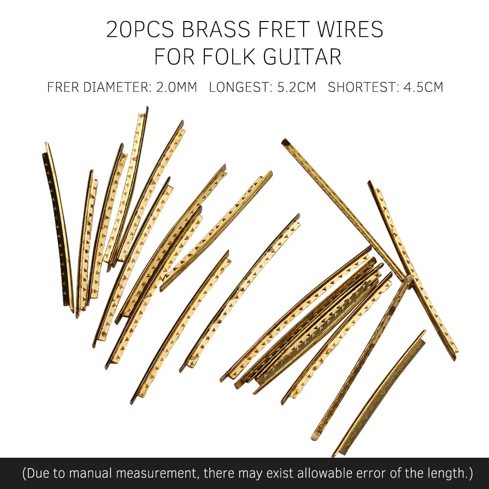 20pcs 2.0MM Brass Guitar Fret Wire Fretwires for Folk Guitar - 20pcs 2.0mm