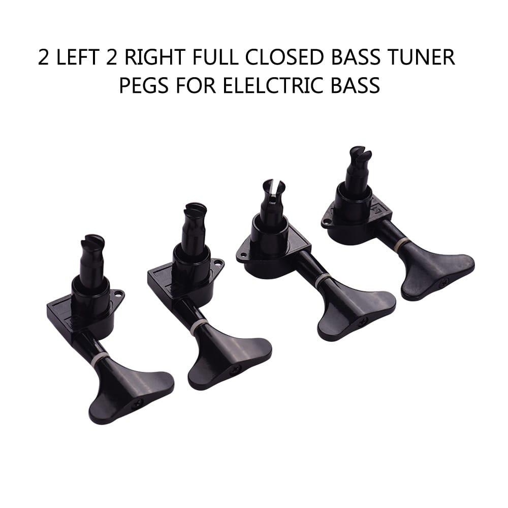 4pcs 2 Left 2 Right Bass Full Closed Tuner Pegs String