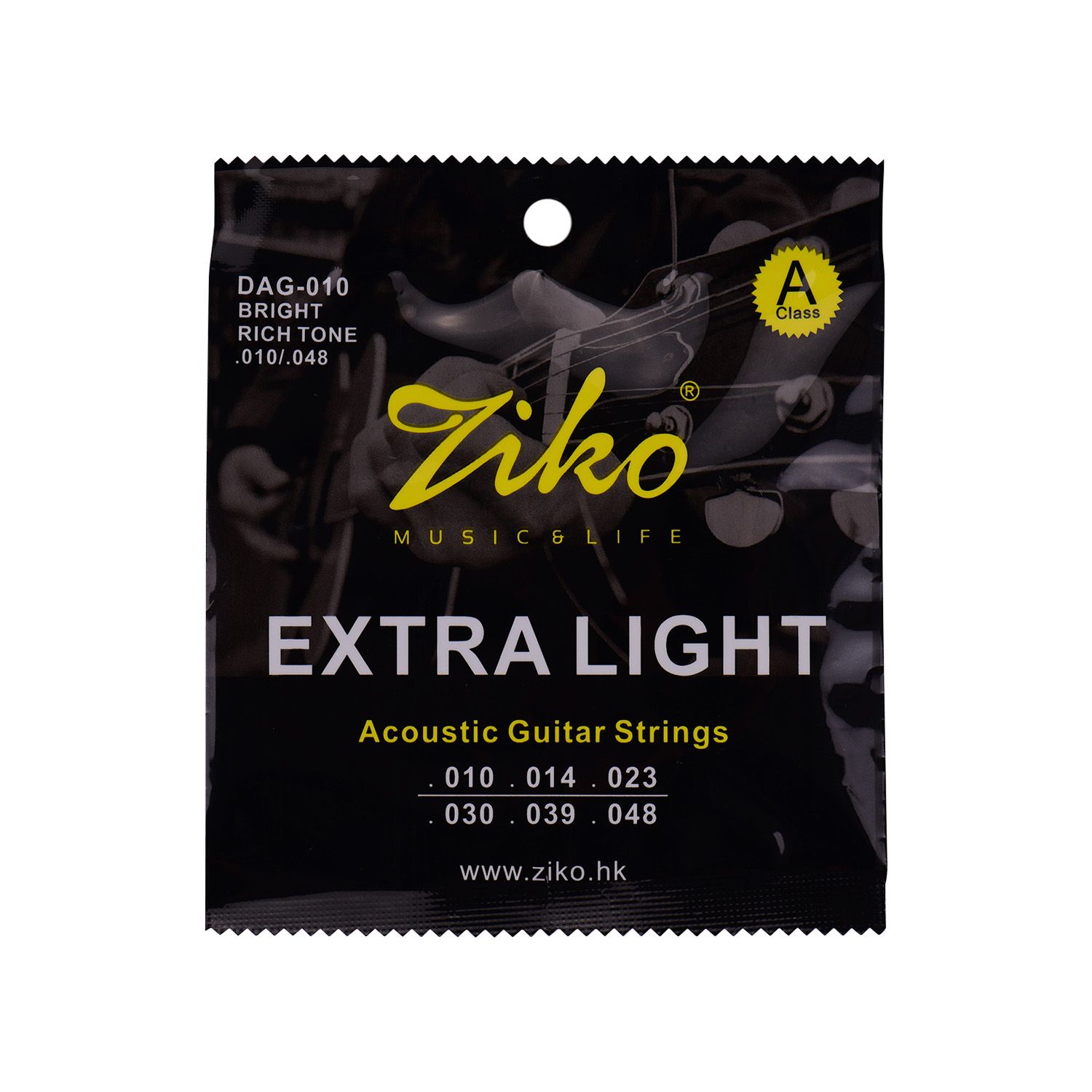 ZIKO DAG-010 Extra Light Acoustic Folk Guitar Strings High - DAG-010