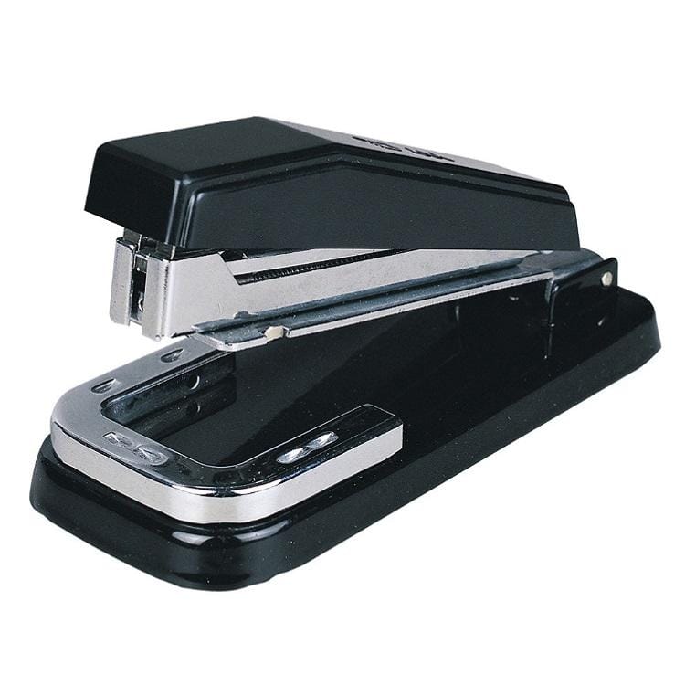 2 PCS Deli 0414 Stapler Portable Rotatable Stapler 0012 Staple Nail (Black)