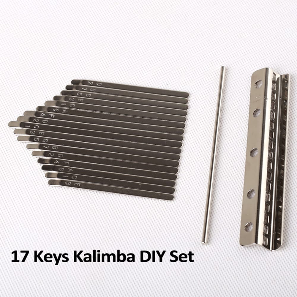 17 Keys Kalimba DIY Set Steel Keys Lettering Kalimba