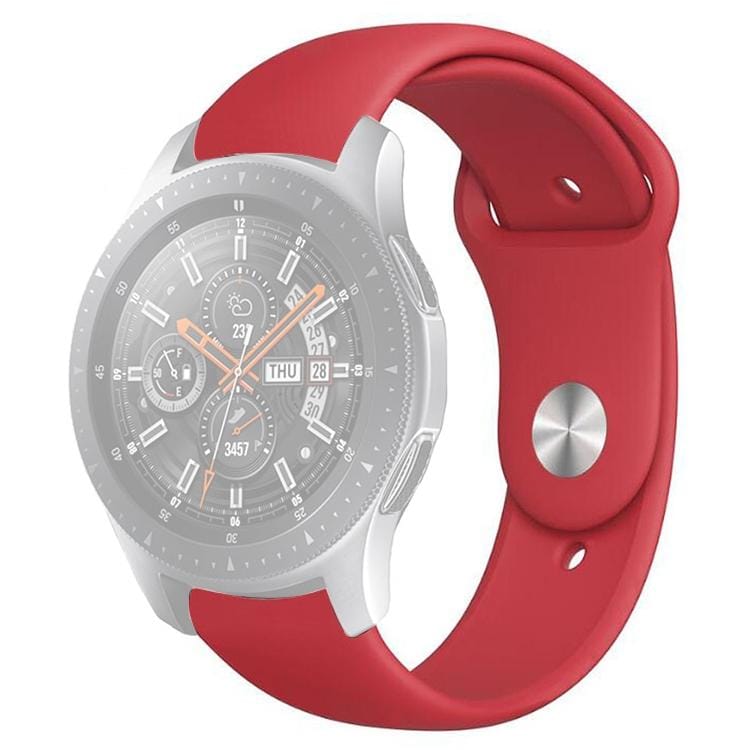 Monochrome Silicone Strap for Apply Samsung Galaxy Watch Active 20mm (Red)