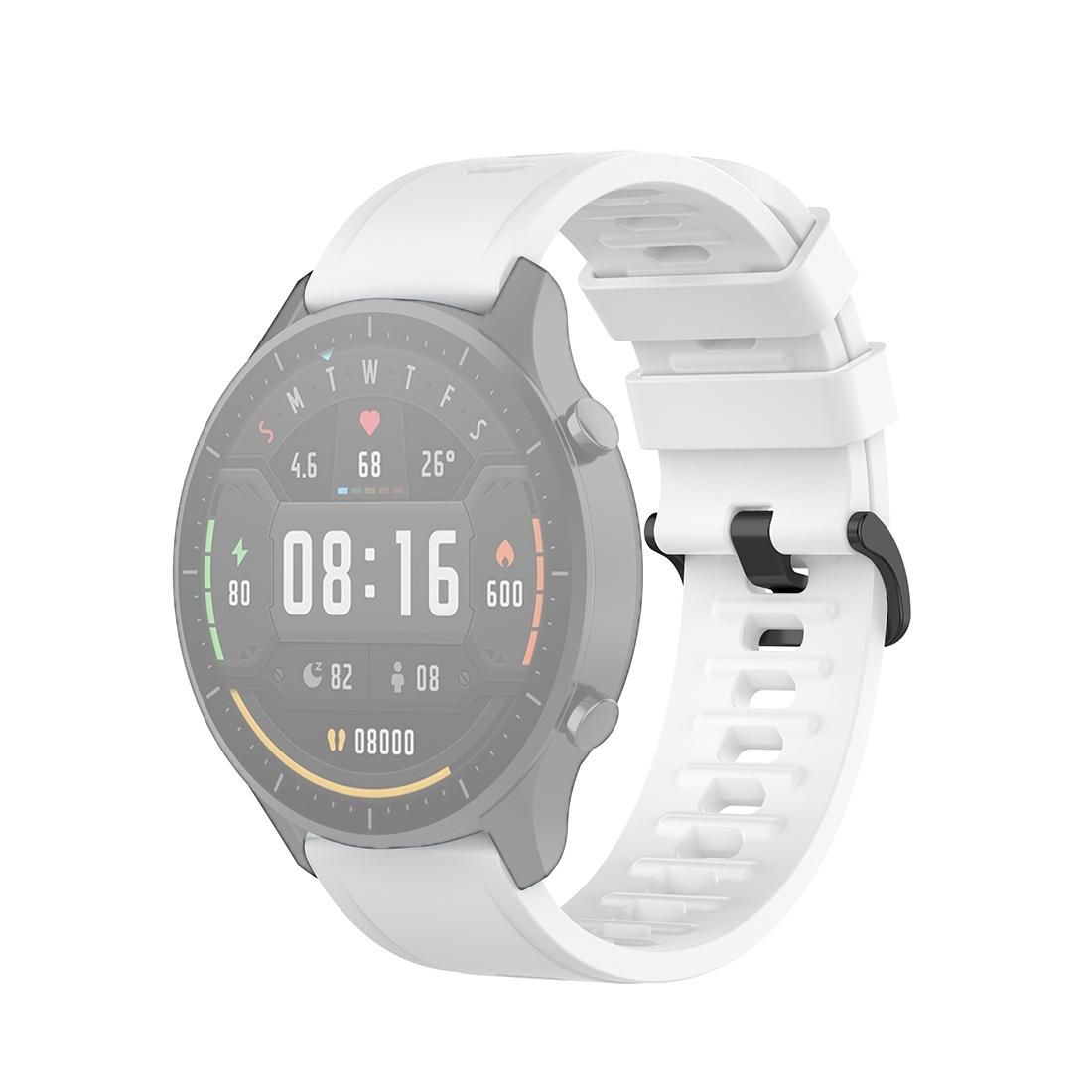For Xiaomi Watch Color 22mm Quick Release Clasp Silicone Wrist Strap Watchband (White)