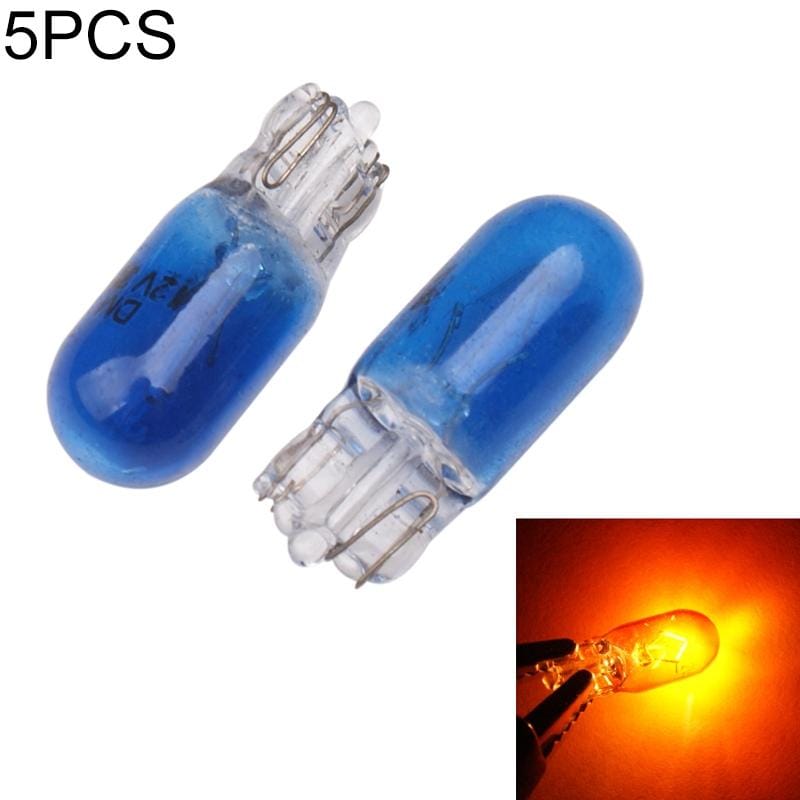 5pcs T10 12v 5w car instrument light reading light (Blue)