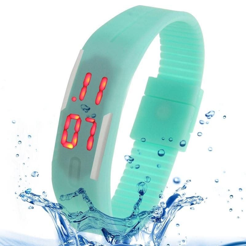 Fashion Waterproof Silicone Bracelet Watch with LED Display (Style1)