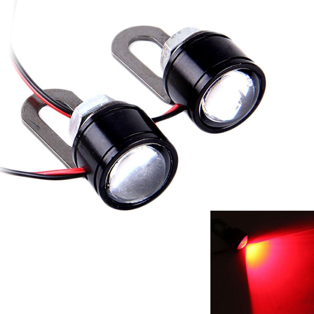 2 PCS 12V 3W  White Light Eagle Eyes LED Strobe Light For Motorcycle ?Wire Length: 90cm (Style4)