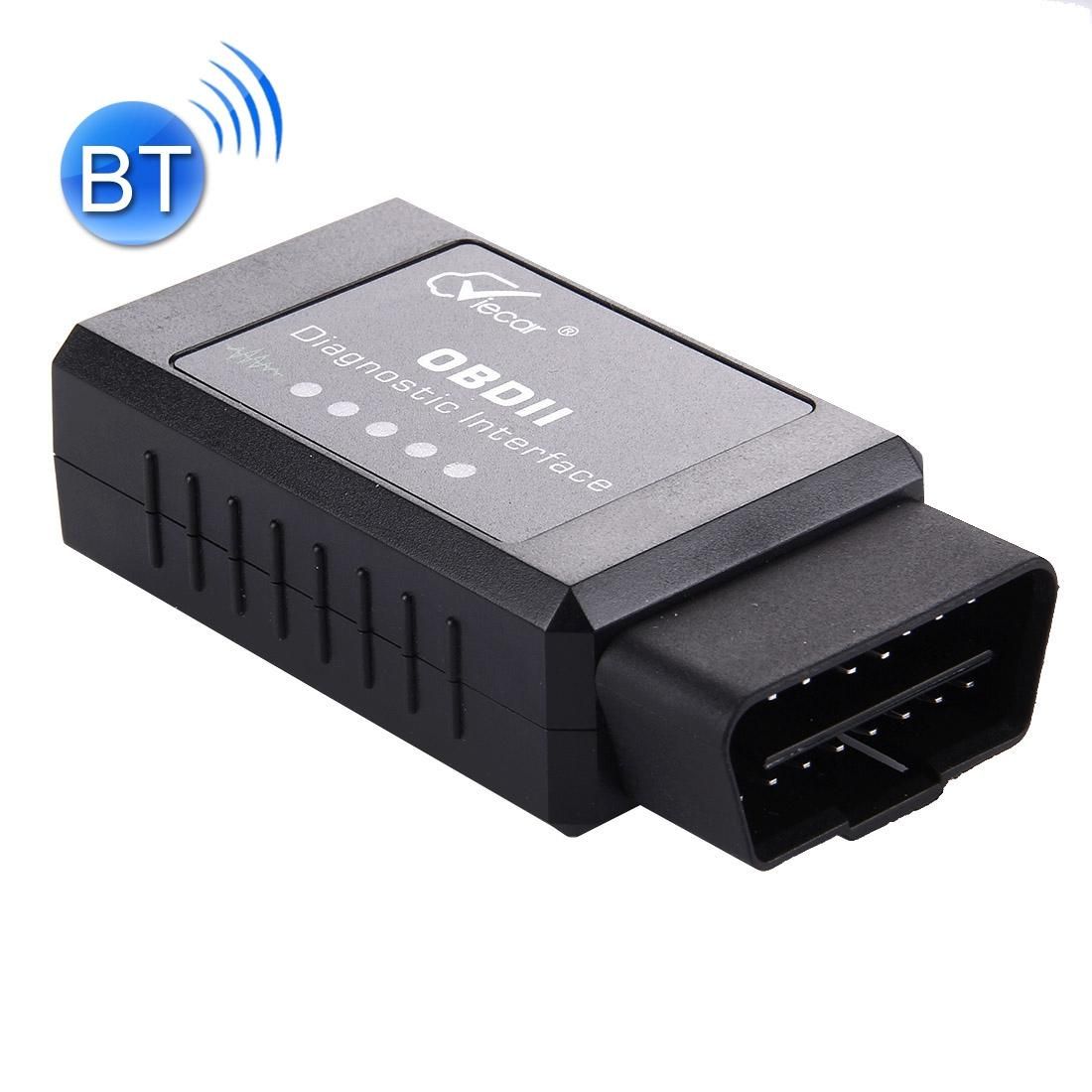 Viecar VC003-B Mini OBDII ELM327 Bluetooth Car Scanner Diagnostic Tool, Support Android / Symbian / Windows (Black)