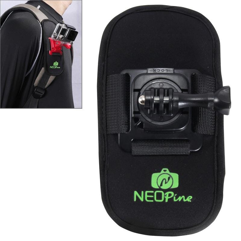 NEOPine Fashionable 360 Degree Rotation Diving Material Camera Belt / Shoulder Harness for GoPro HERO4 /3+ /3 /2 /1,Xiaomi Yi,SJCAM SJ6000 / SJ5000 / SJ5000 WIFI / SJ4000 Sport Camera (Black)