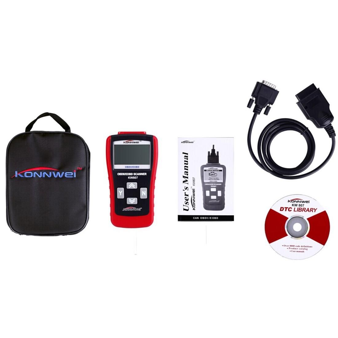 KW807  EOBD / OBDII Car Auto Diagnostic Scan Tools Code Reader Scanner Auto Scan Adapter Scan Tool