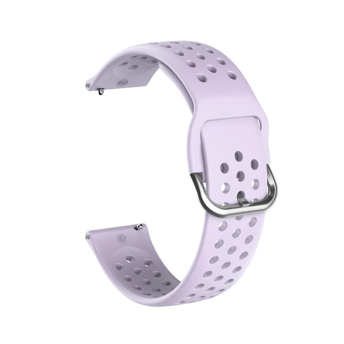 22mm For Huawei watch GT2e/GT/GT2 46MM Breathable Porous Strap with Inner Buckle (Light purple)