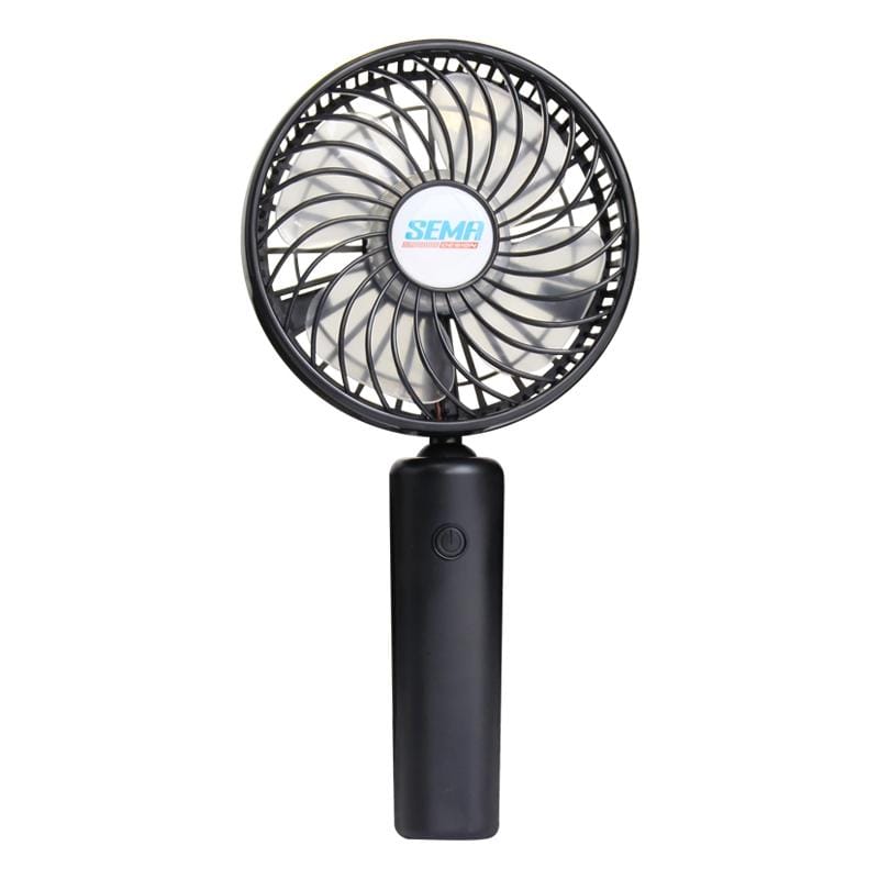 SEMA 360 Degree Rotate Handheld Rechargeable Mini Battery Fan with 3 Speed Control (Green)