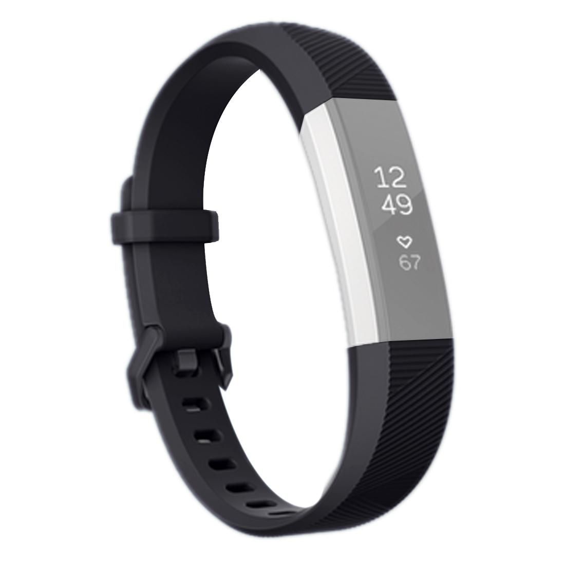 For Fitbit Alta Smart Watch Silicone Watchband, Length: about 23.8cm (Black)
