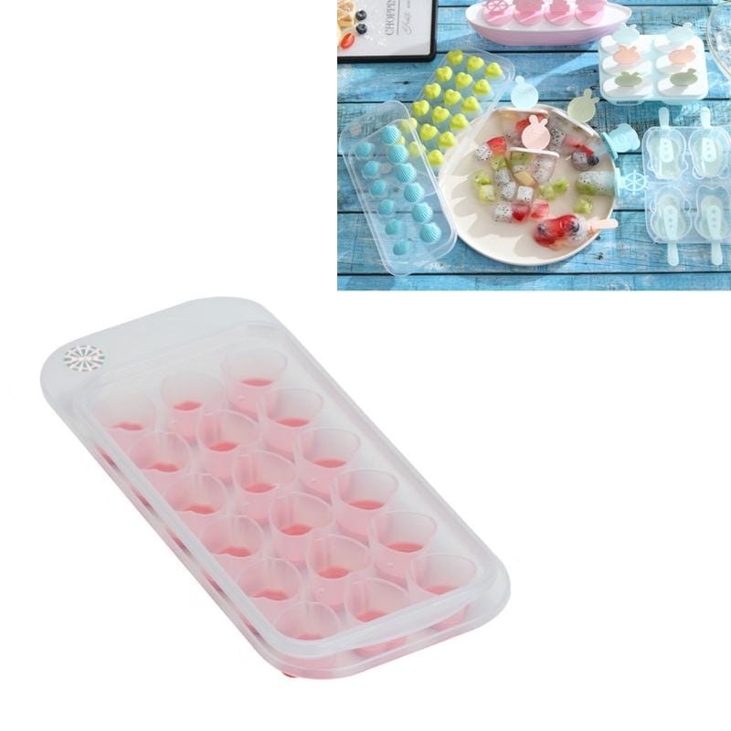 Creative Cute DIY Cartoon Combination Popsicle Ice Cream Mould, Style:Love (Pink)
