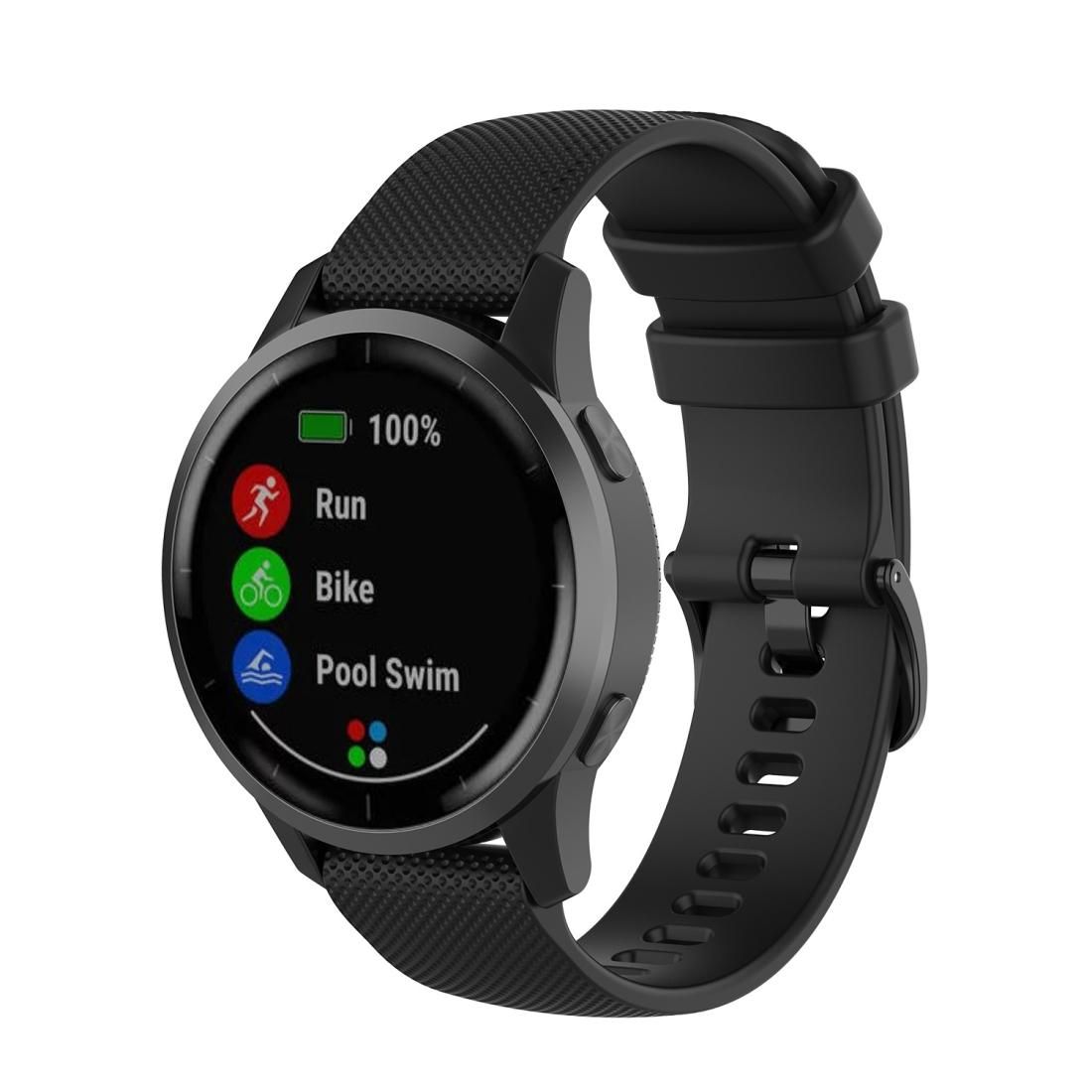 22mm For Huawei Watch GT2e GT2 46mm Silicone strap (Black)