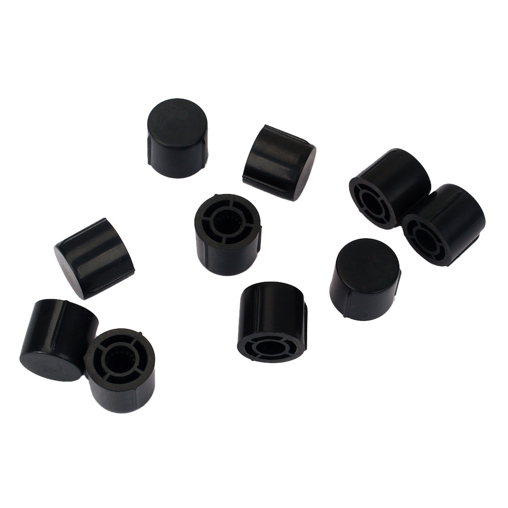 10 Pieces Electric Guitar Bass Volume Tone Control Knobs Buttons Black