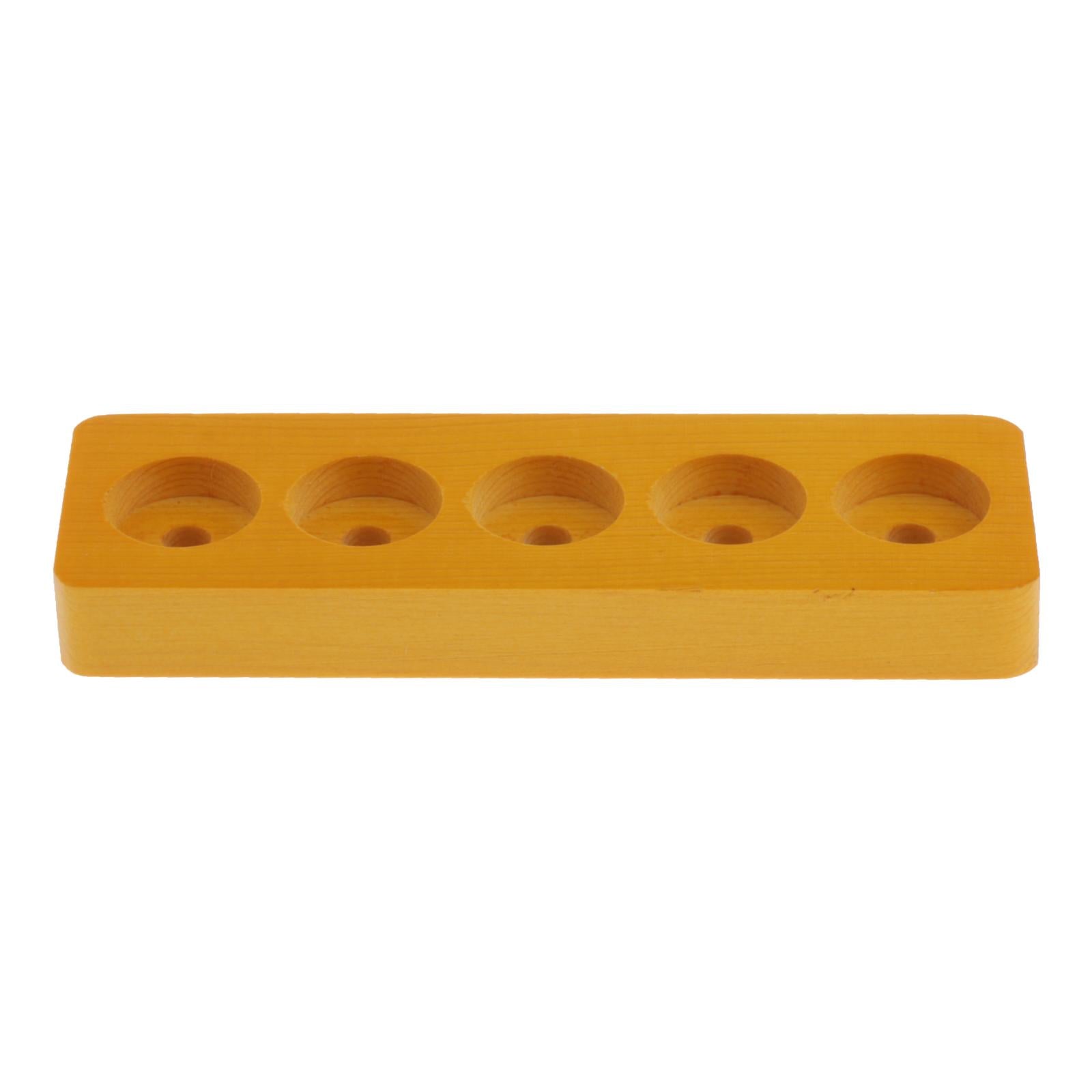 5 Slots Wooden Essential Oils Holder Stand Rack Shelf Case Holder Organizer
