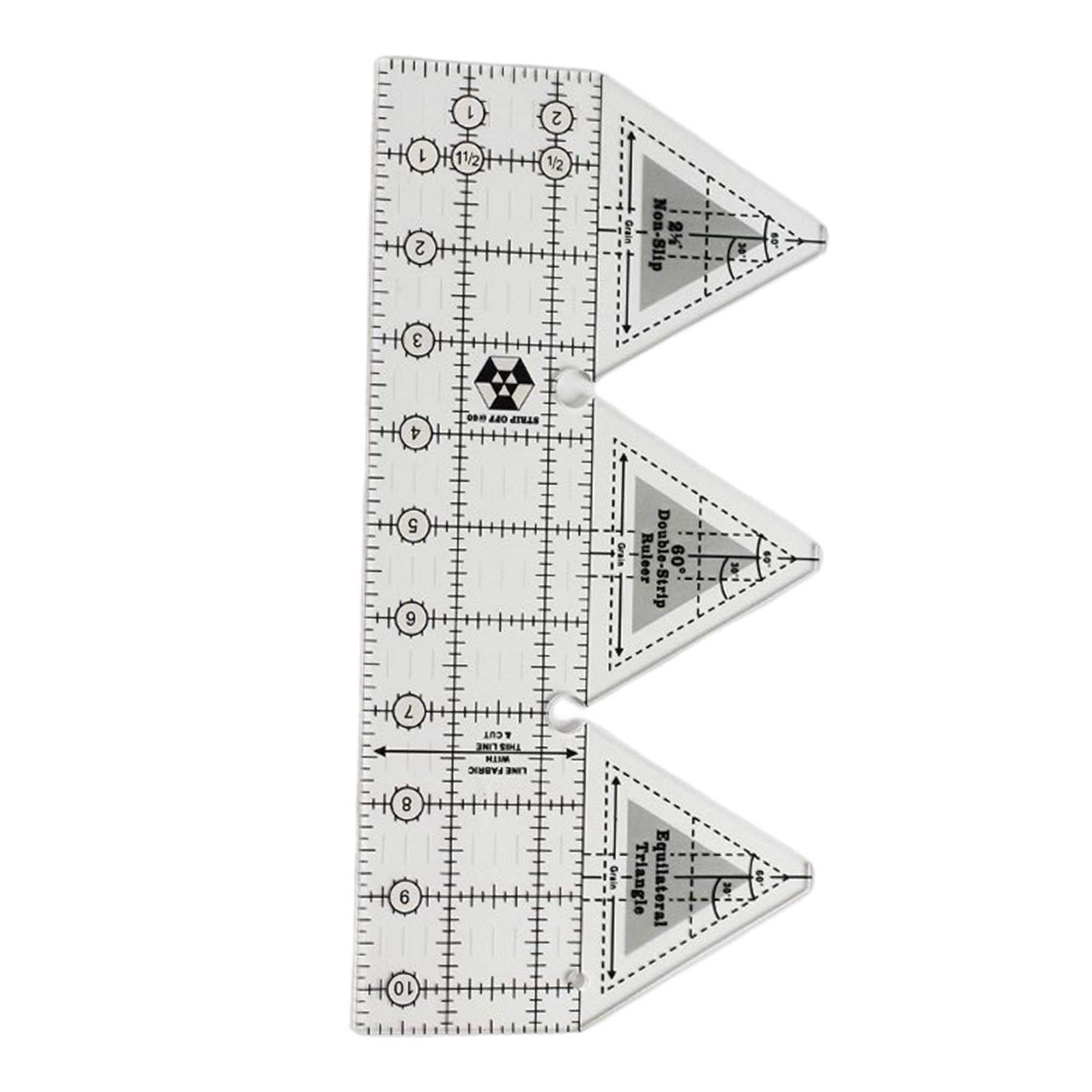 Acrylic Cloth Ruler Double Strip Quilting Ruler,Quilt Rulers for Sewing 10in