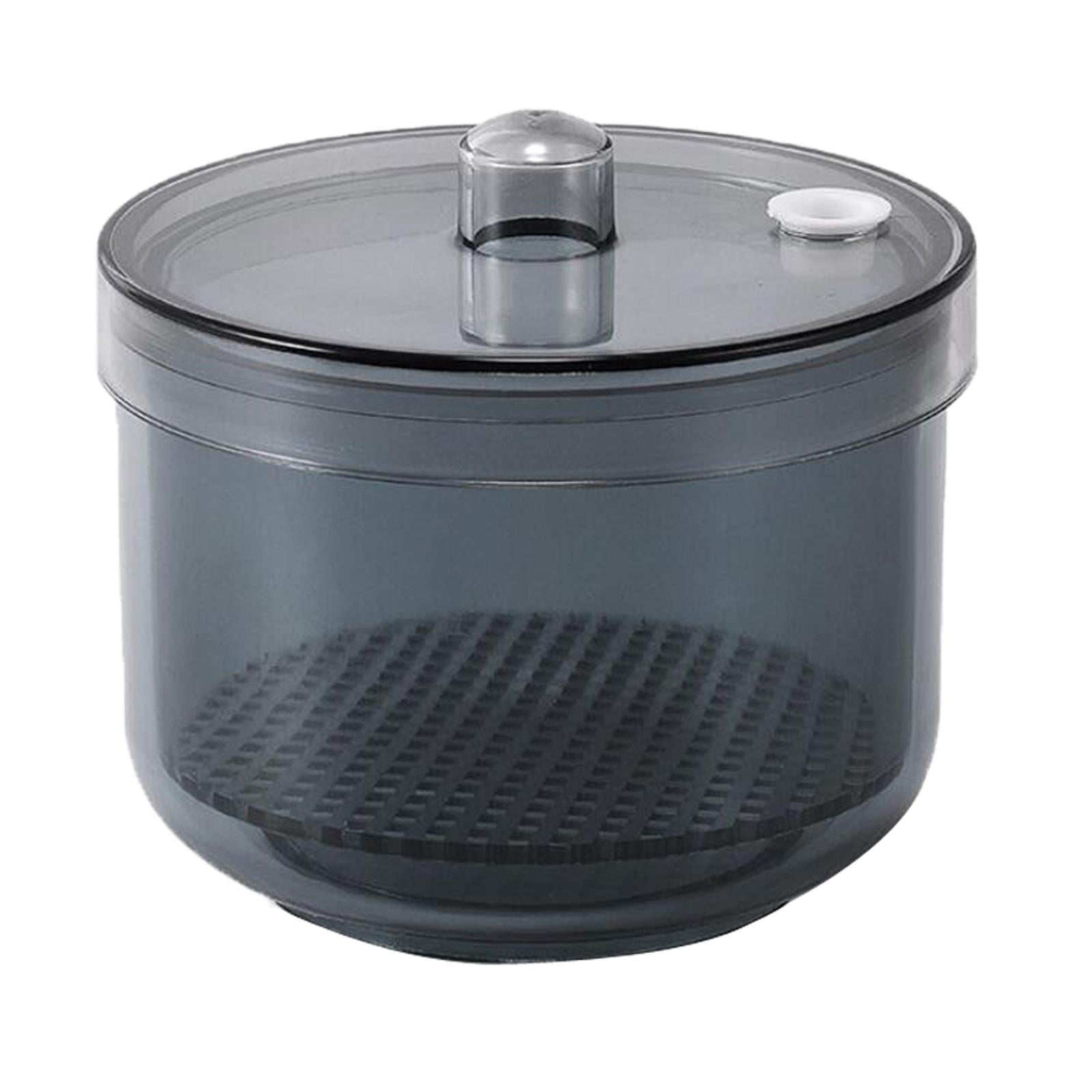 Portable Dental Disinfection Box Sterilizing Organizer for False Teeth black