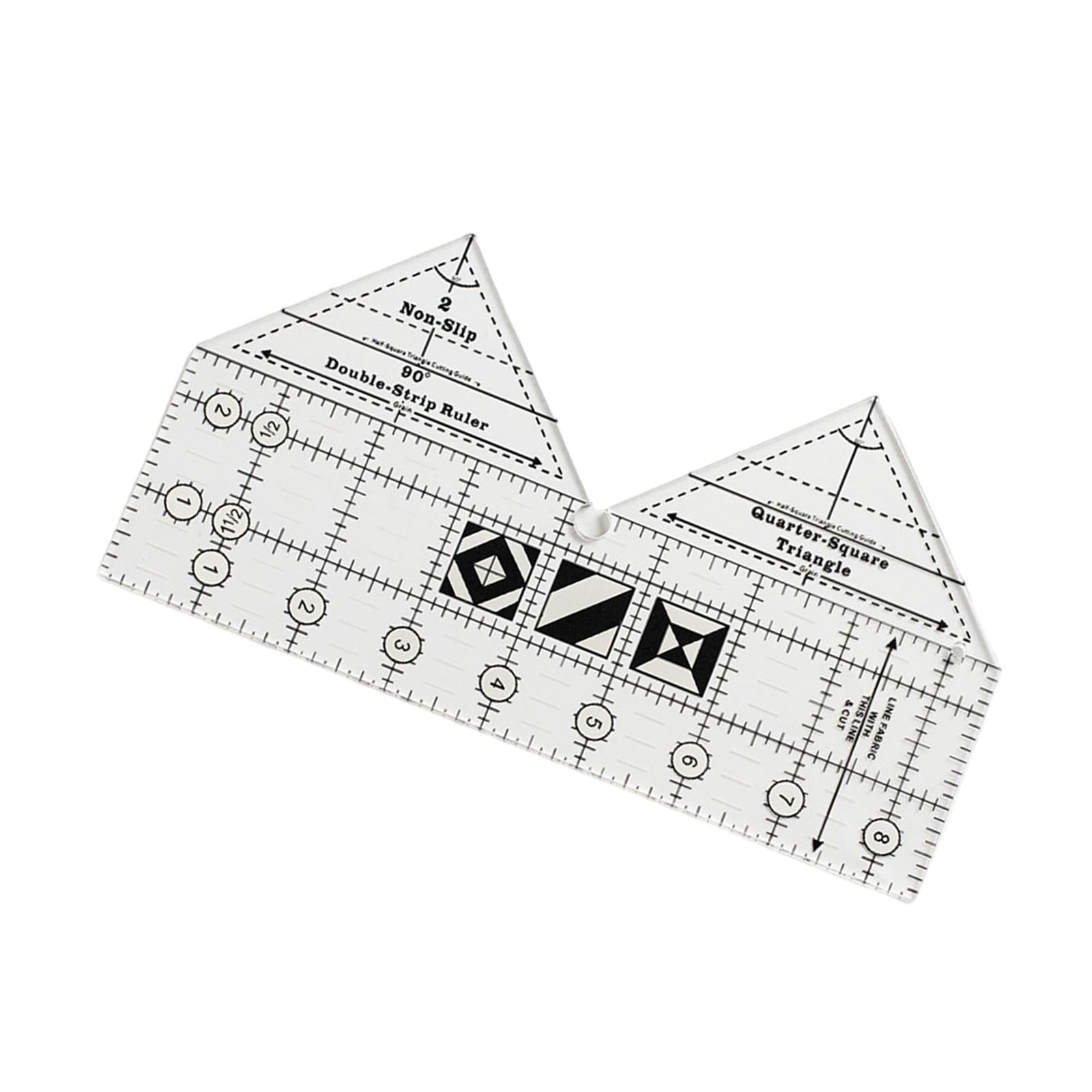 Non Slip Double Strip Ruler Sewing Templates Tailor Cutting Tool 8inch