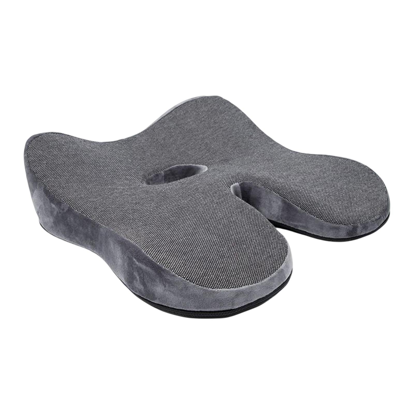 Breathable Memory Foam Seat Cushion U Shape Seat Cushion Contoured Corrector Grey