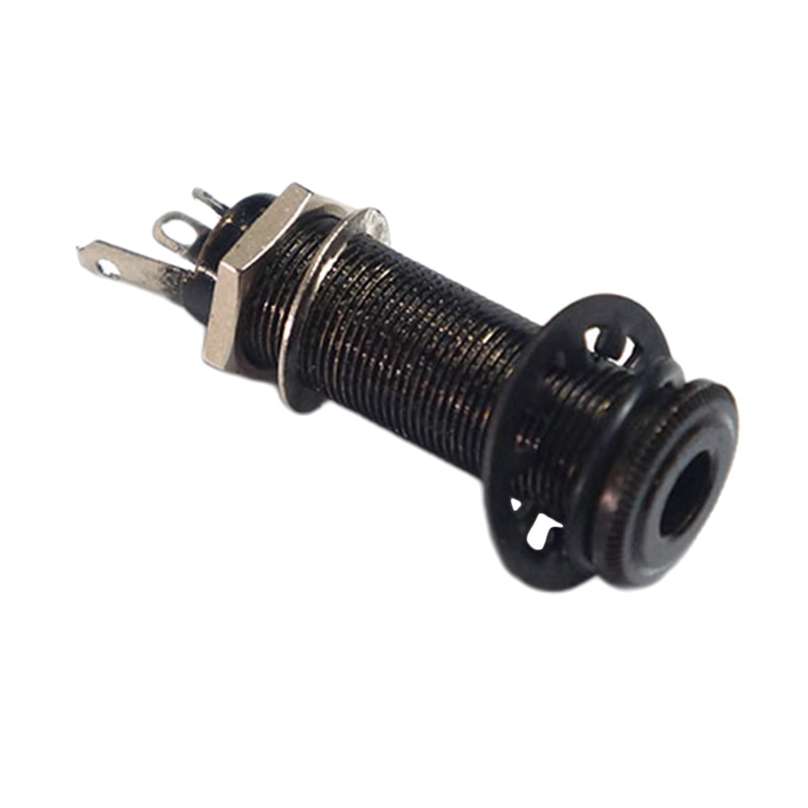 1/4 inch Guitar Pickup Endpin Jack Output Socket for Electric Guitar Black