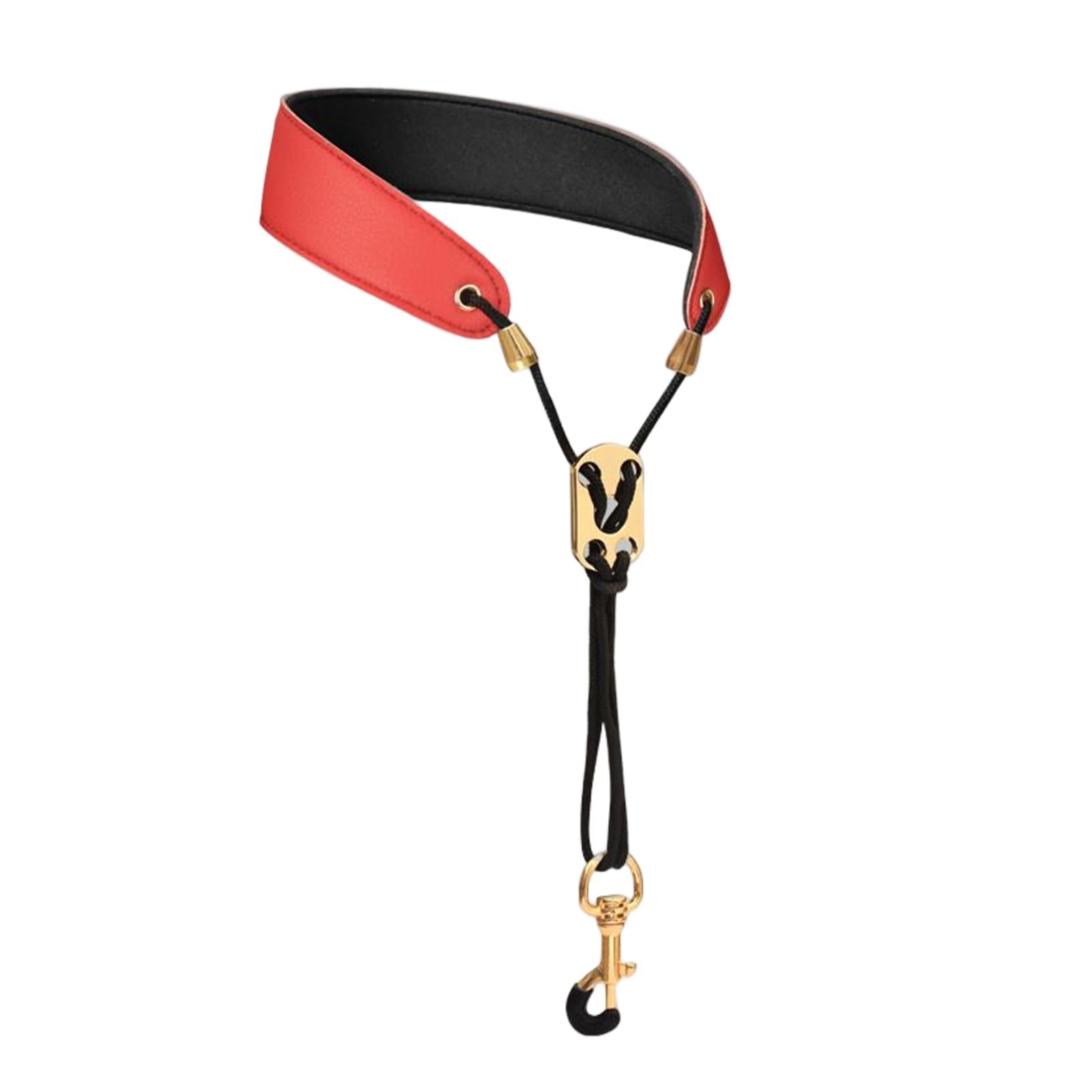 Saxophone Neck Strap Padded Comfortable for Soprano Saxophone Bass Clarinet Red