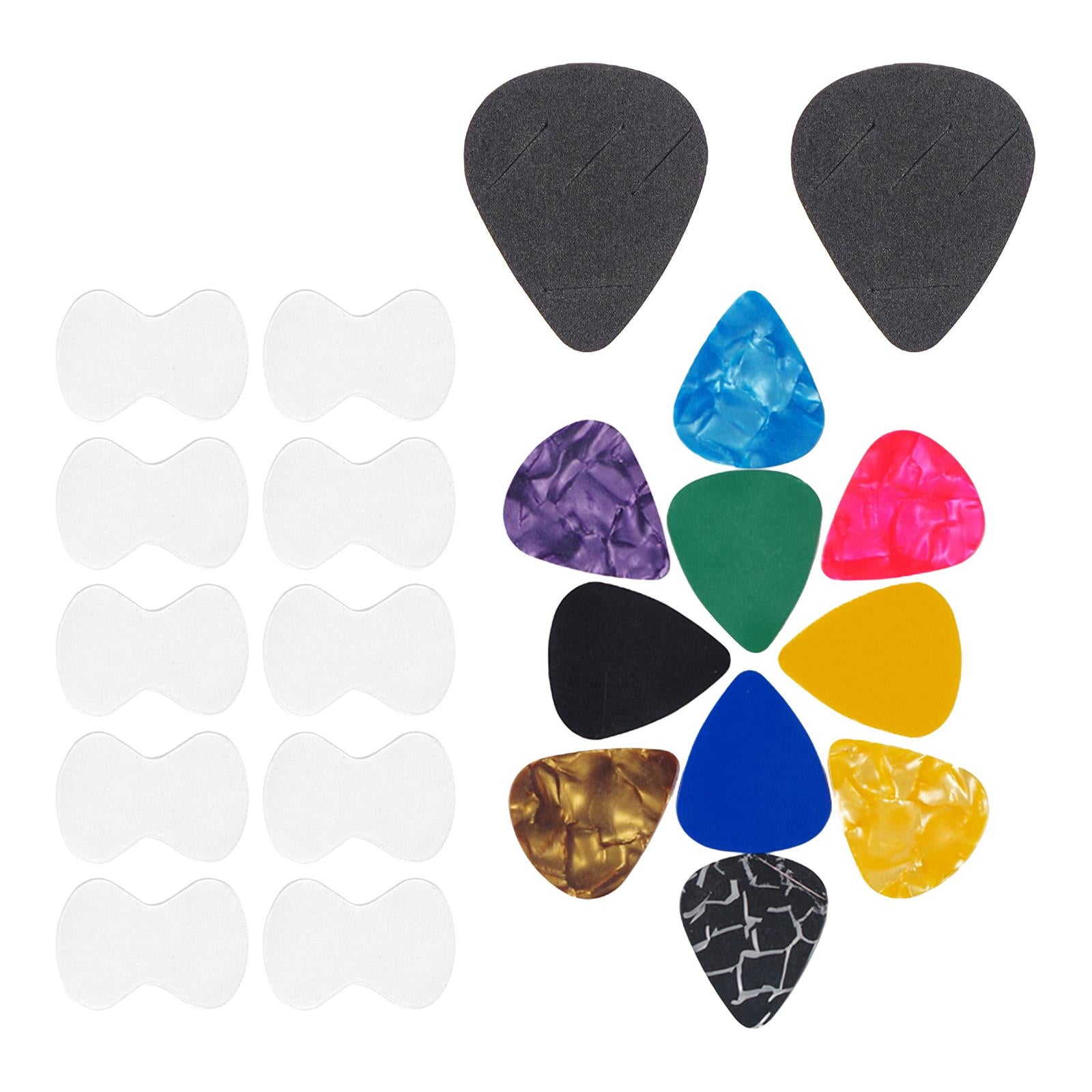 Guitar Pick Non-Slip Grip for Electric Bass Acoustic Guitar Clear 22pcs