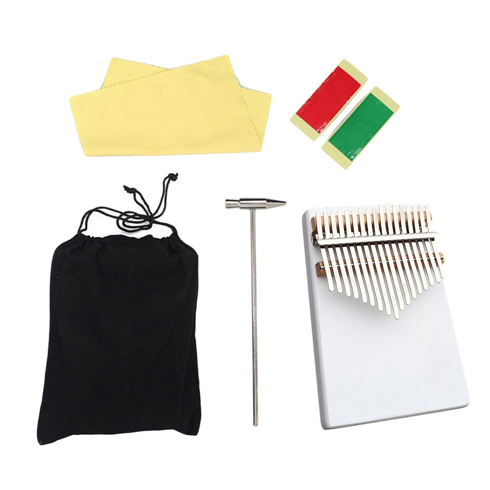 Kalimba Thumb Piano 17 Keys Easy to Play Gift Accessories Beginners White