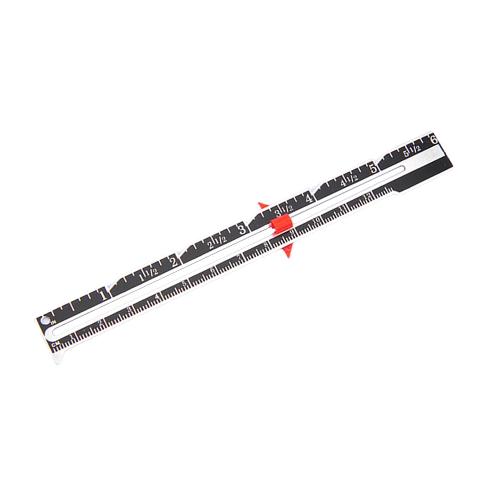 Measure Ruler Gauge Tool Hem Collar Sewing Knitting Adjustable Marker red