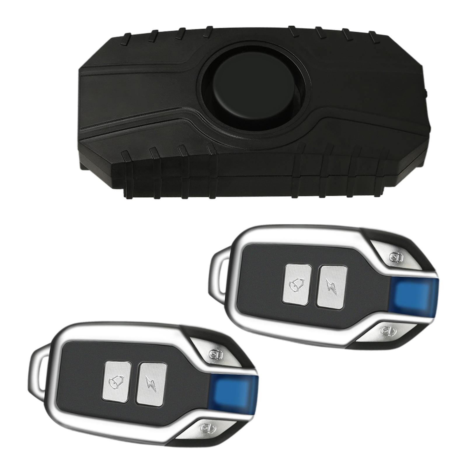 Bike Alarm Loud 113dB Wireless Vibration IP55 Waterproof  with 2x remote
