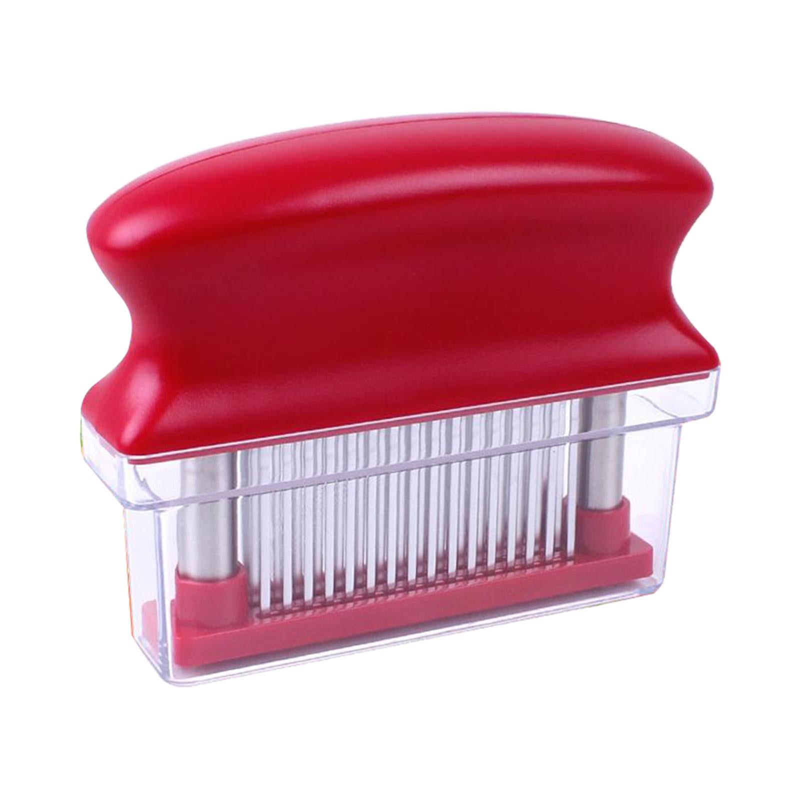 Meat Tenderizer Tool 48 Needle Sharp Knife for Beaf Chicken Heavy Duty red