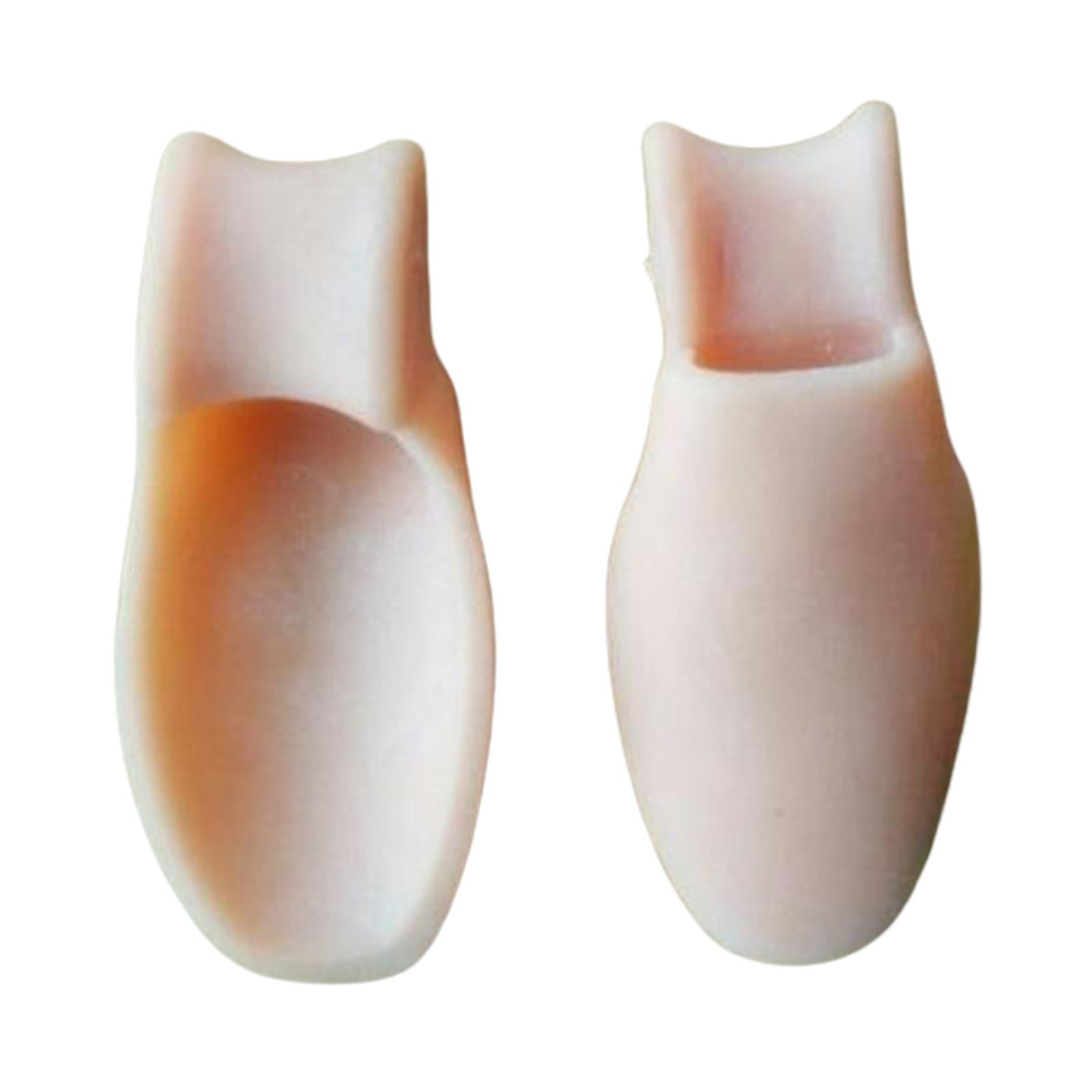 2x Rubber Toe Protectors Pad Relief Corrector Straightener Separator Beige