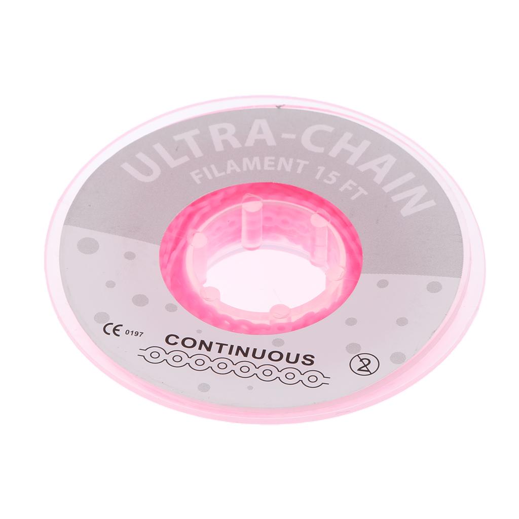 Dental Orthodontic Power Chain Elastic Rubber Band Long Spool Pink
