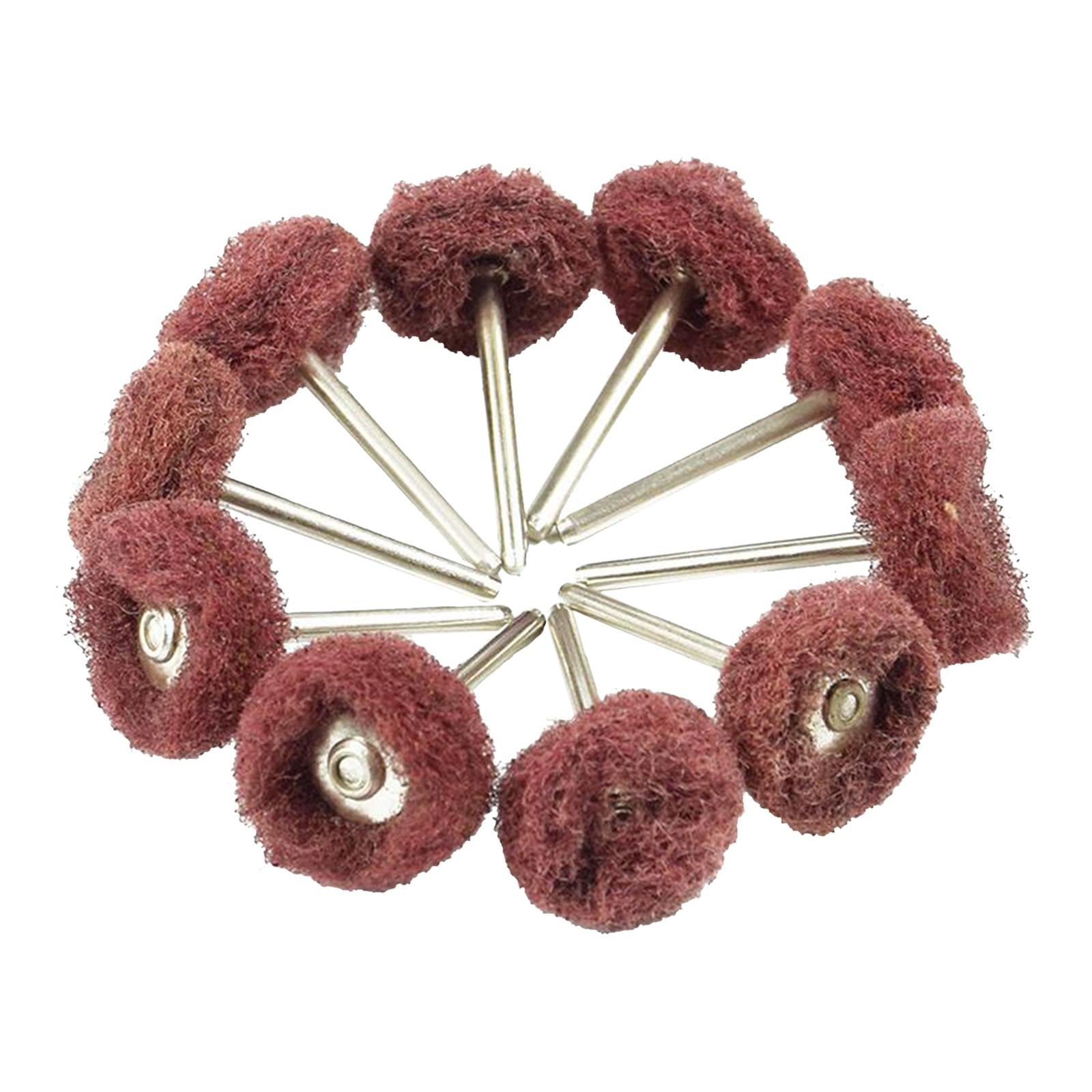 3mm Abrasive Nylon Polishing Buffing Wheels Rotary Tool Set Red 10pcs