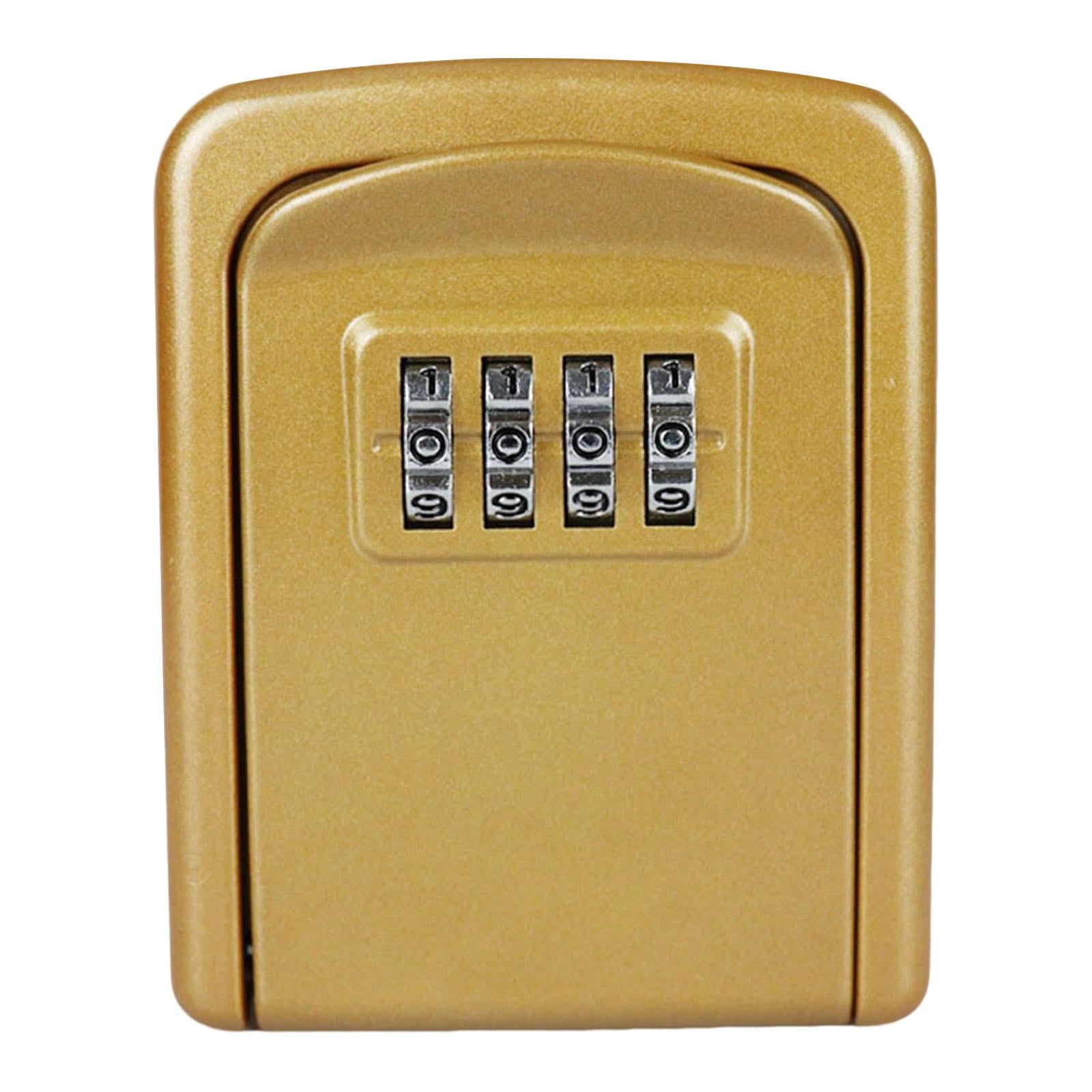 Portable Key Storage Lock Box Combination Lock Box for House gold