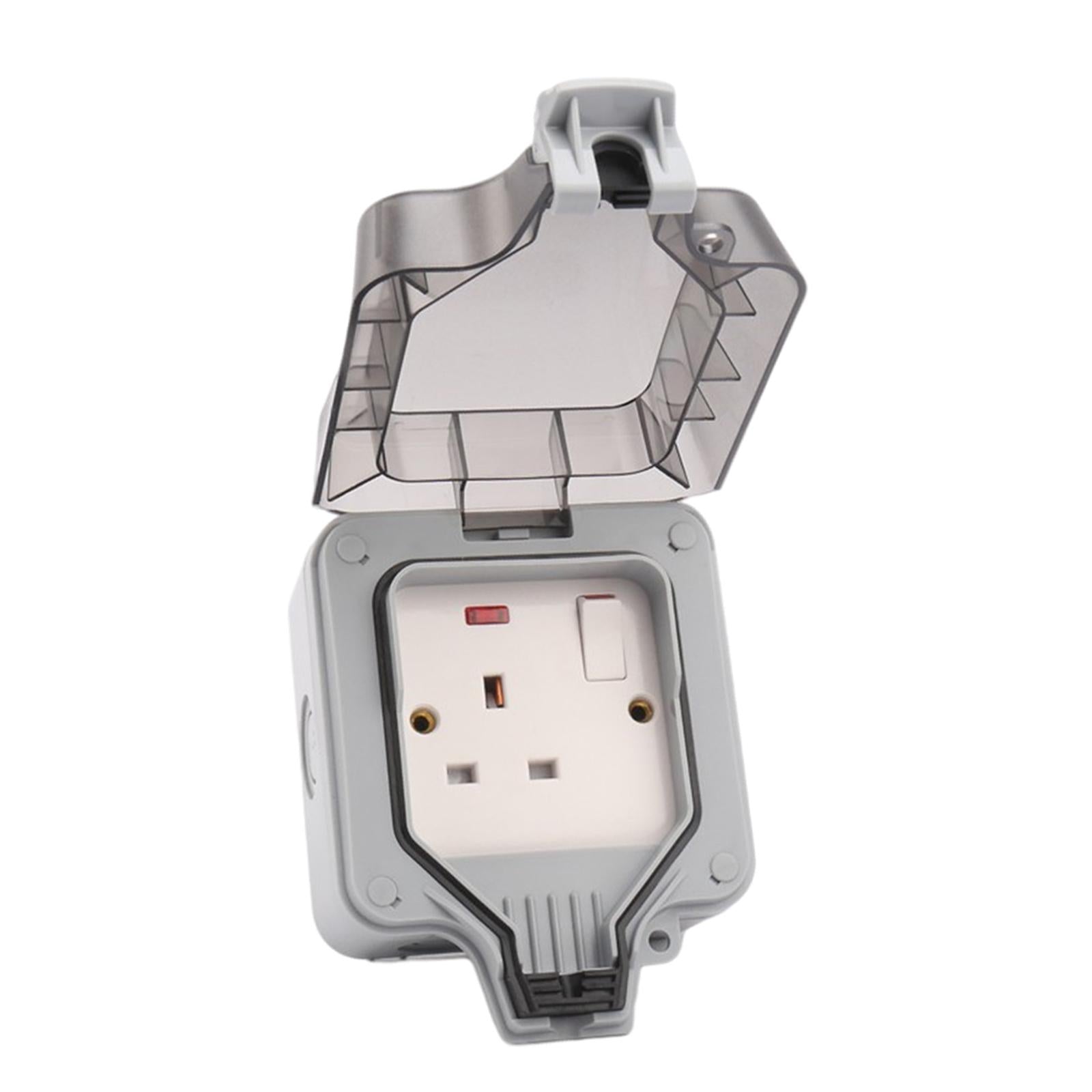 Outdoor Wall Socket Outlet Receptacle Outlet Switch Socket Park for Garage 1 Switch with Light