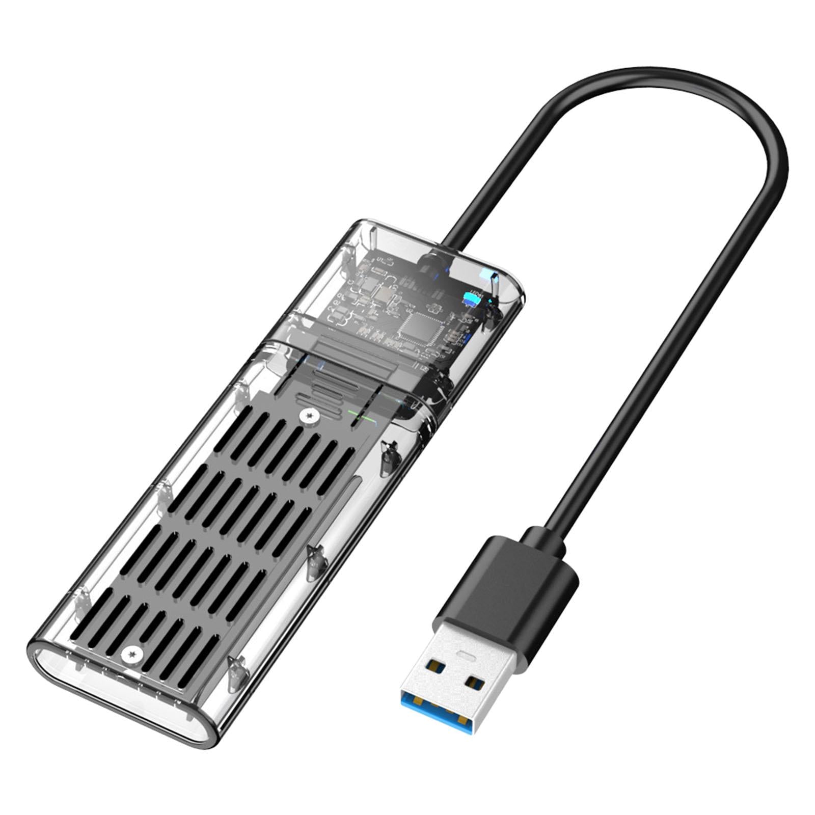 M.2 to USB 3.0 SSD Adapter Enclosure Box Converter HDD Box SSD Case Reader Black