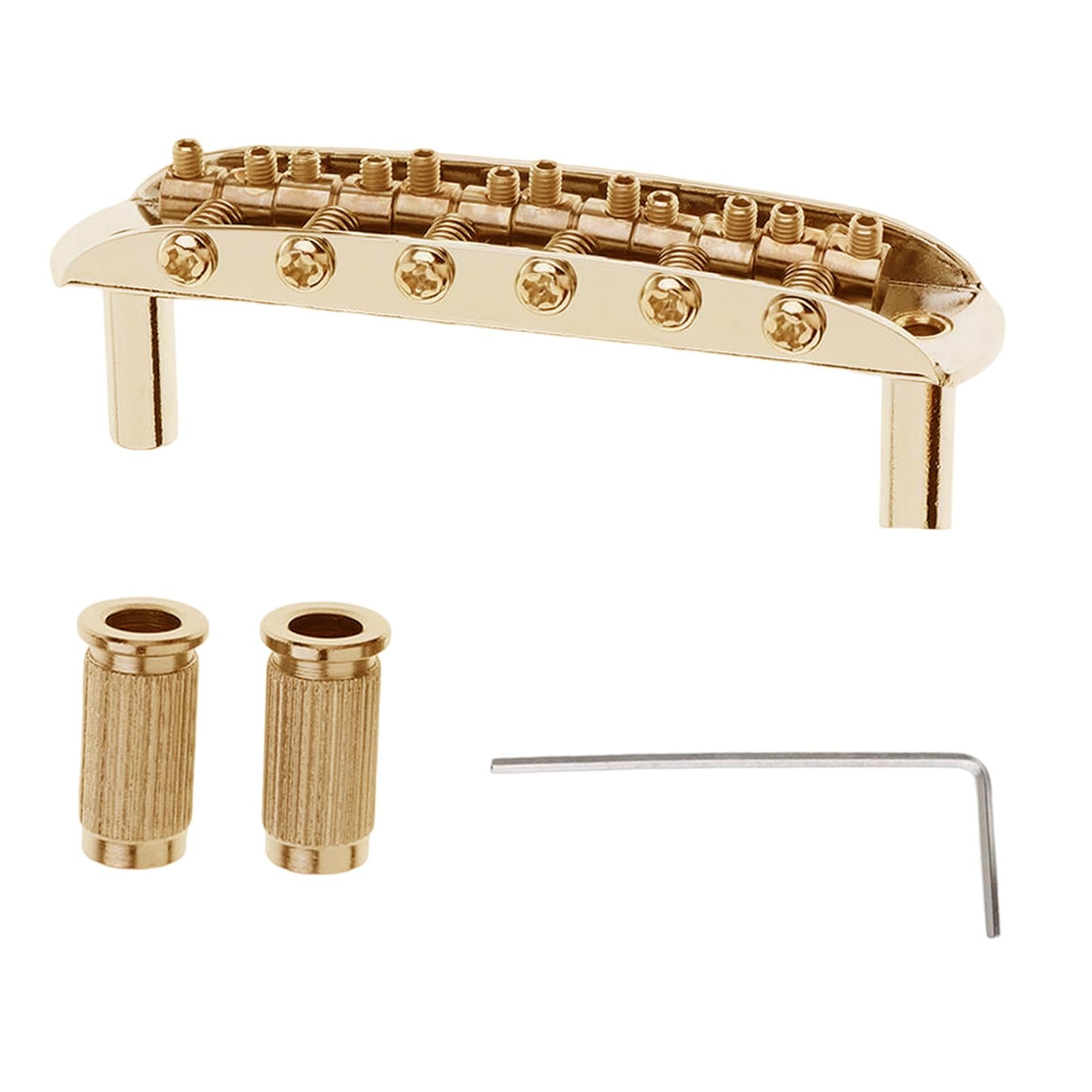 Professional Guitar Bridge Adjustable for 6 String Electric Guitar Gold