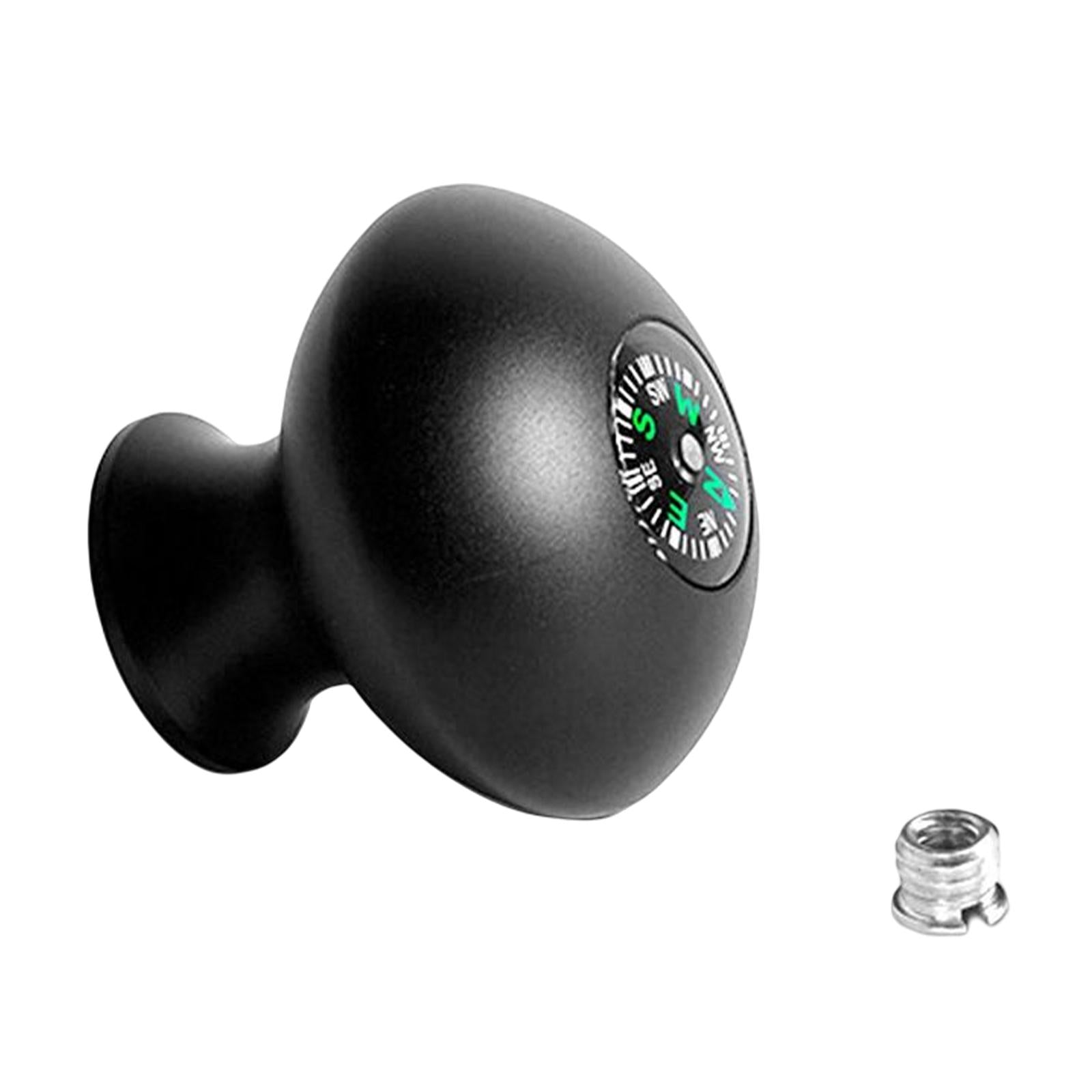 Monopod Walking Stick Knob with Compass 1/4 to 3/8 Hole for Walking Climbing
