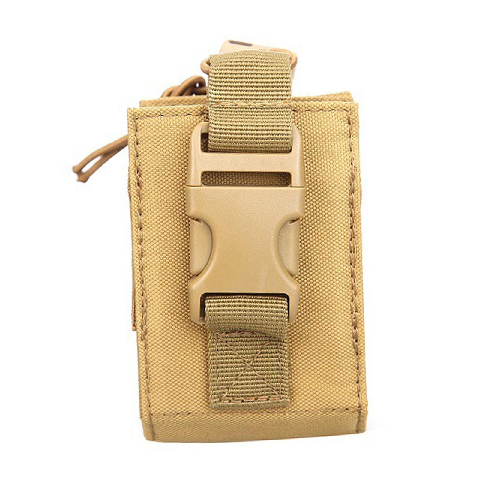 1PC Radio Pouch Holder Lightweight Portable Waist Bag Universal for Camping Khaki