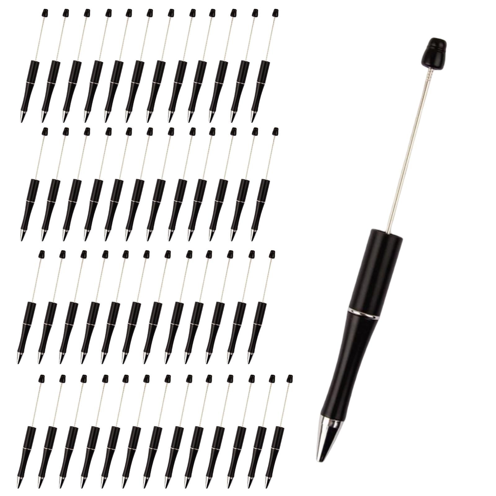 50x Bead Pens Ballpoint Pen Ball Pen for Office School  Black