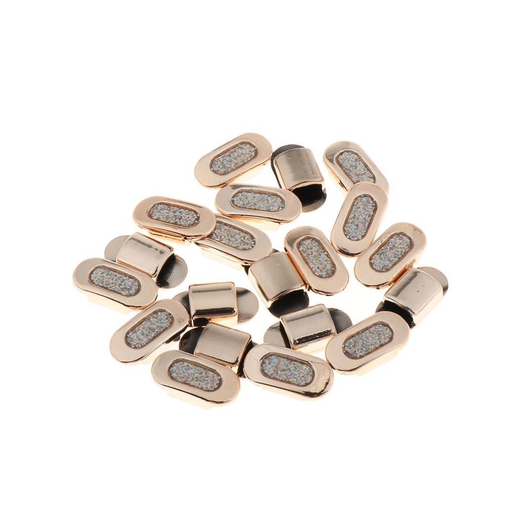 20pcs Plastic Dreadlocks Hair Braiding Beads DIY Hair Pendants Jewelry Decor Glitter