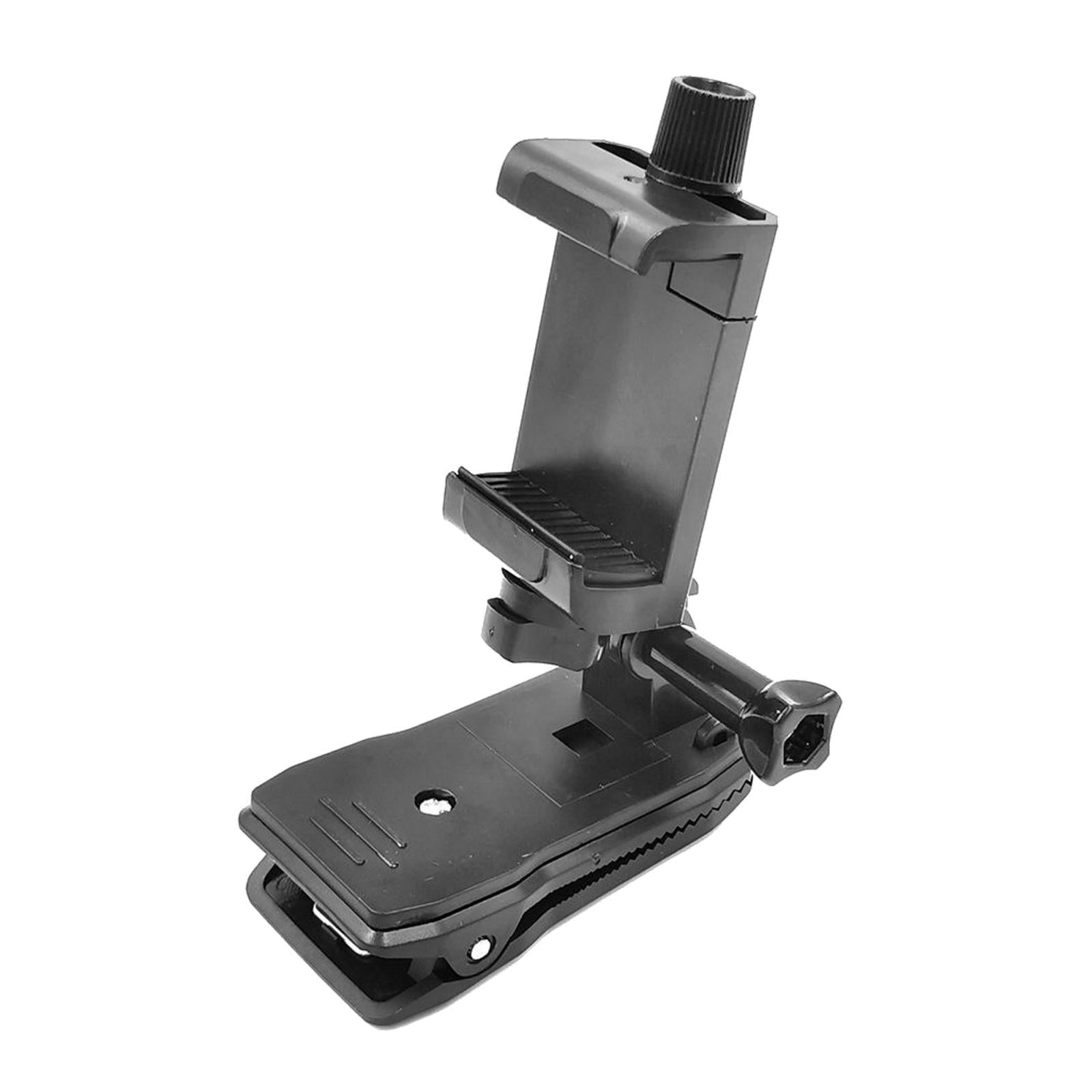 Action Camera Clamp Mount Kit Backpack Strap Clip Holder 360 Degree Rotate