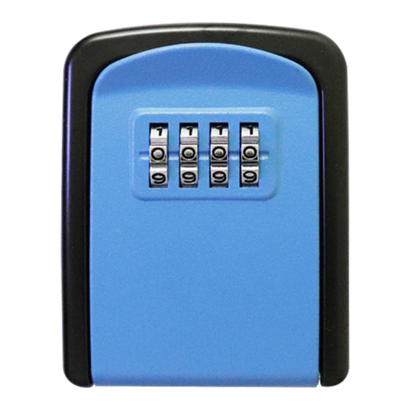Lock Box Resettable Box with Code for Warehouse Key Blue