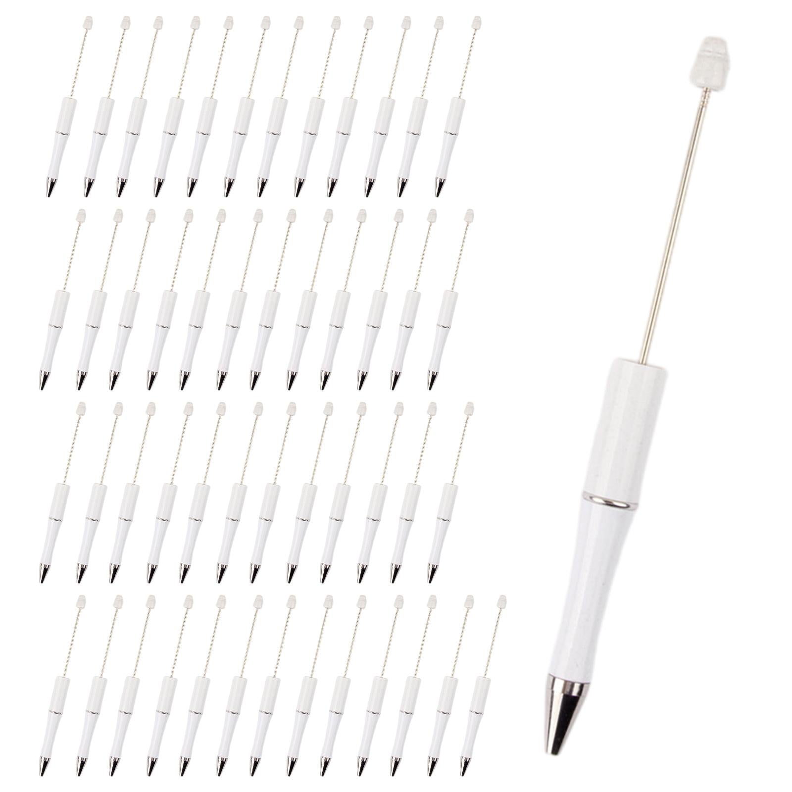 50x Bead Pens Ballpoint Pen Ball Pen for Office School  White