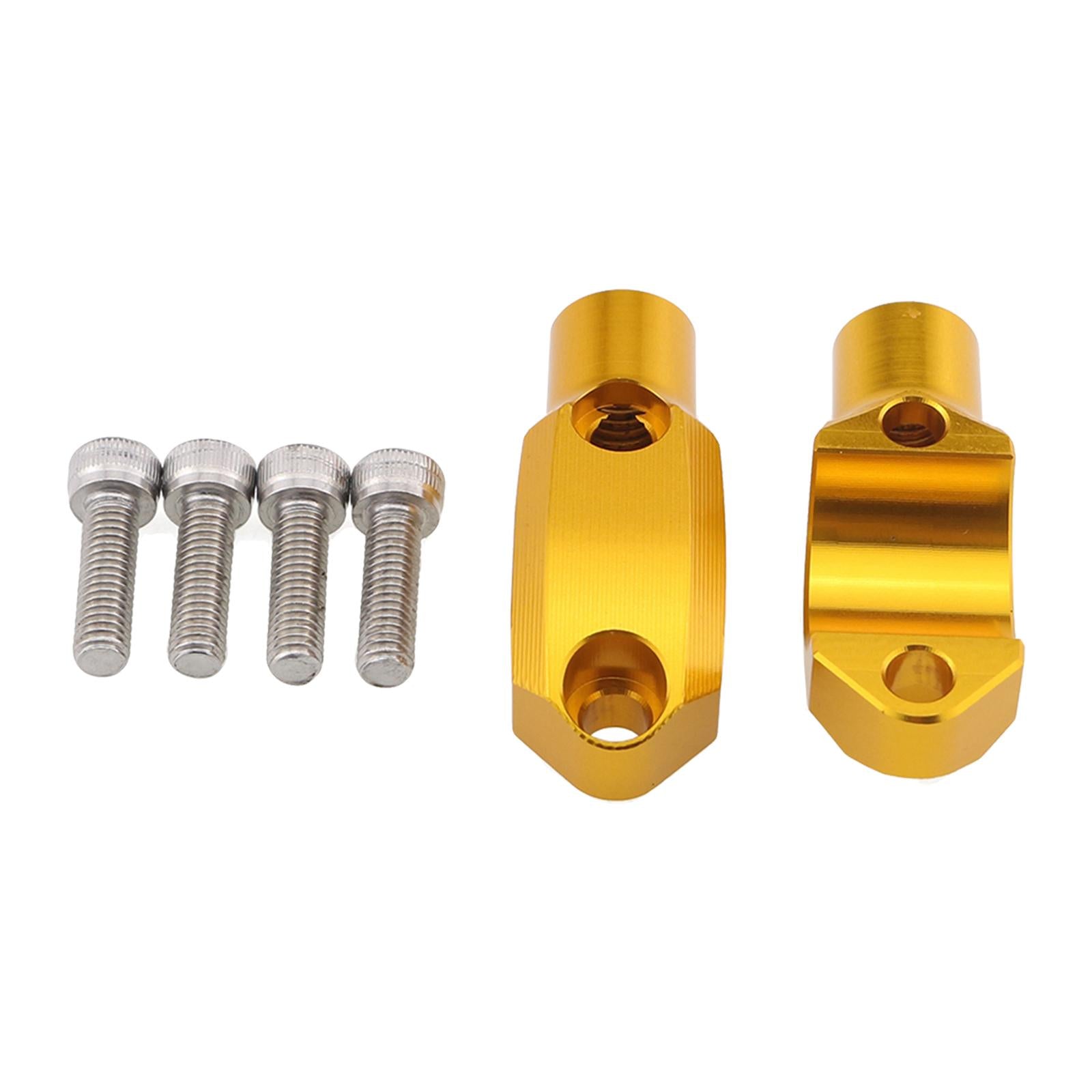 1 Pair Motorcycle Master Cylinder Mirror Clamp for 22mm Handlebar Yellow